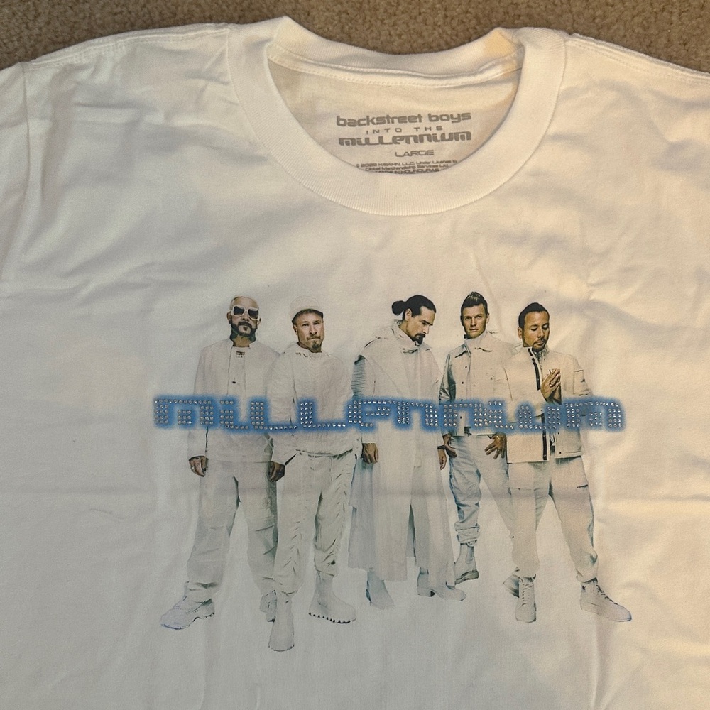 White BSB Millennium Crop Top from the Residency at the Sphere on 2/14/26